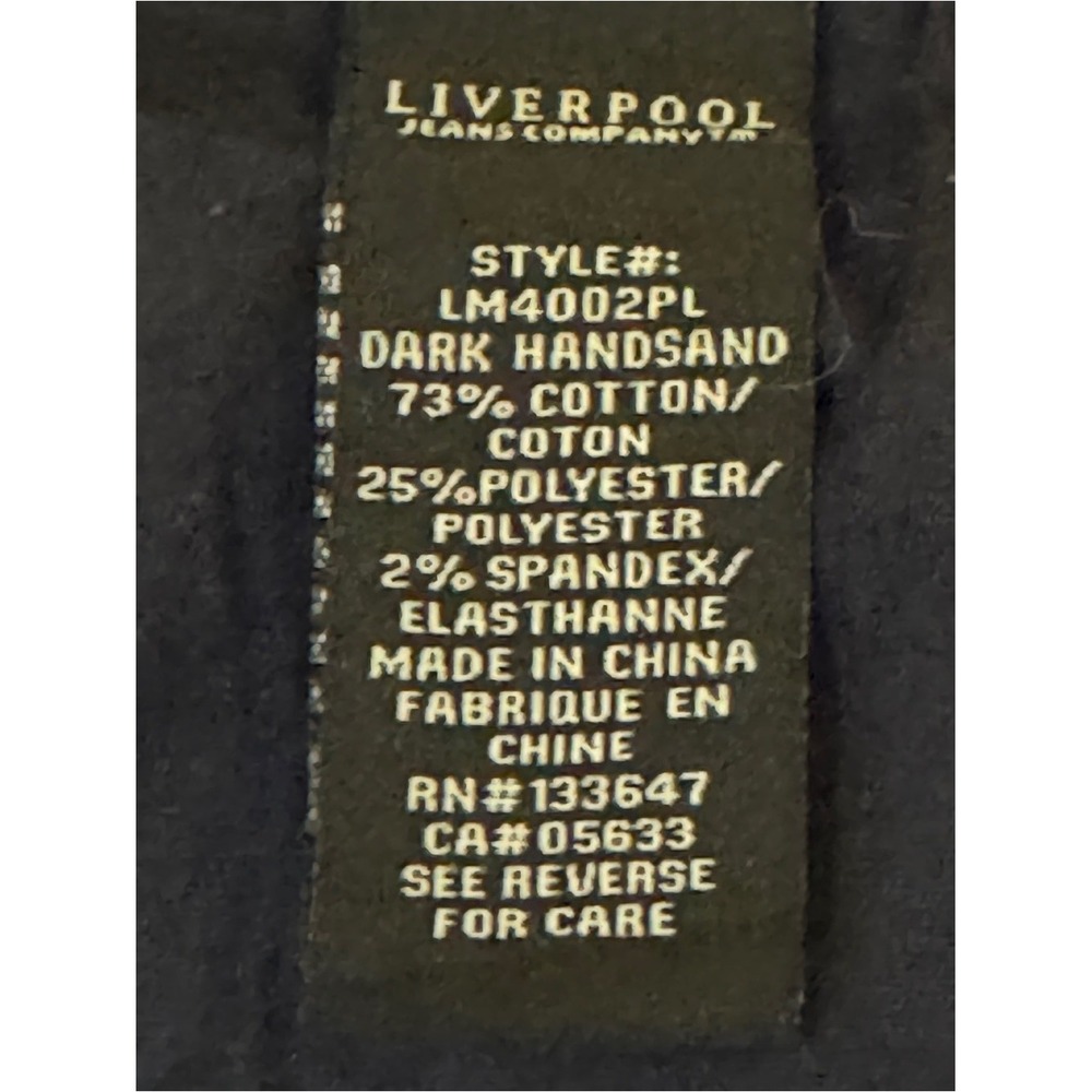 Liverpool 14x32 Rita Bootcut Jeans Dark Wash Handsand Flap Pockets - Picture 10 of 10